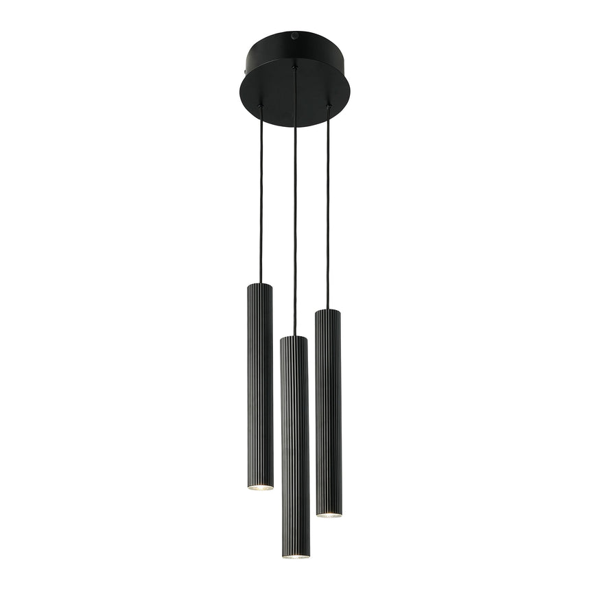 Vico 3 Light Pendant, Black