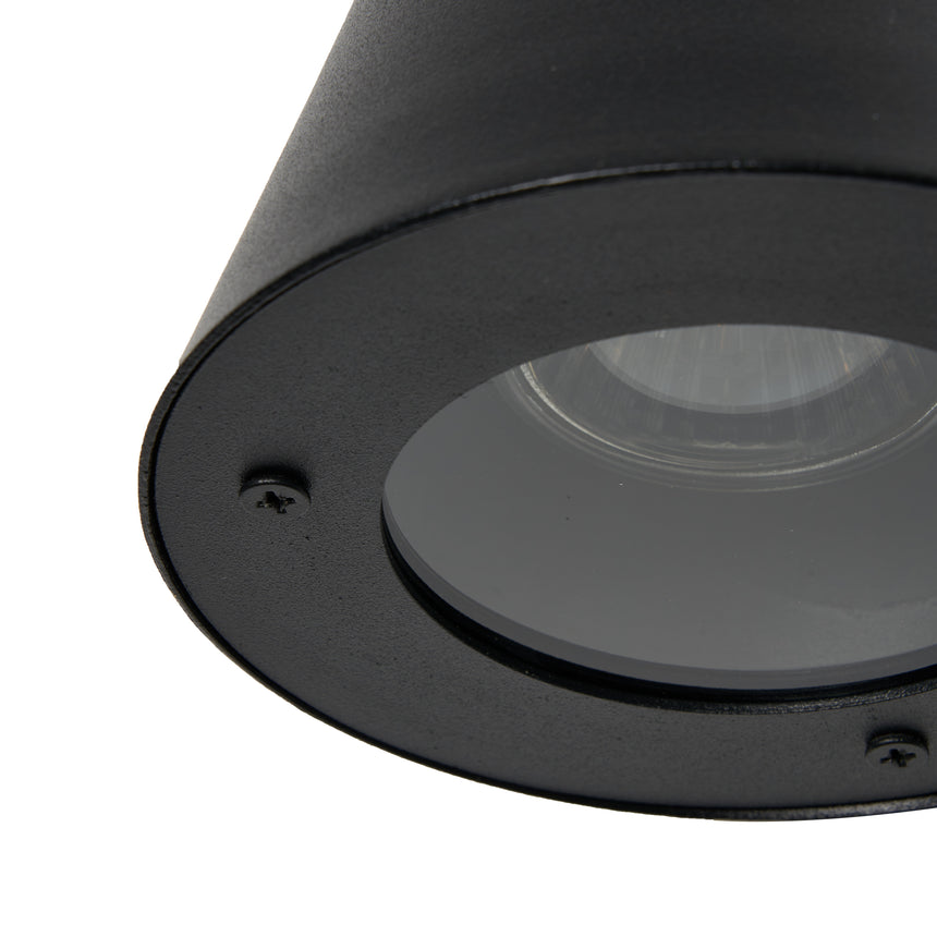 Ives Outdoor Down Wall Light, Black