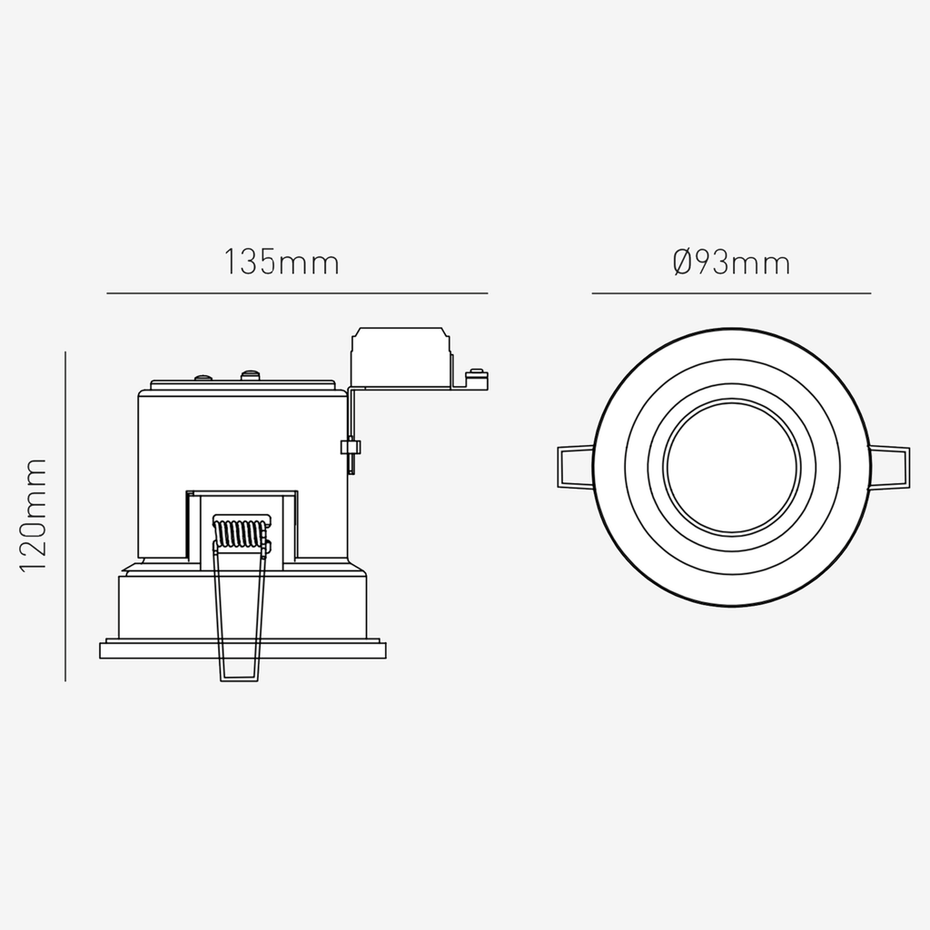 Forum Metro Adjustable Fire Rated Downlight - -Lampsy