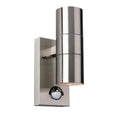 Arren PIR Up/Down Outdoor Wall Light, Stainless Steel