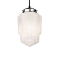 Art Deco 30cm Opaline Pendant Light
