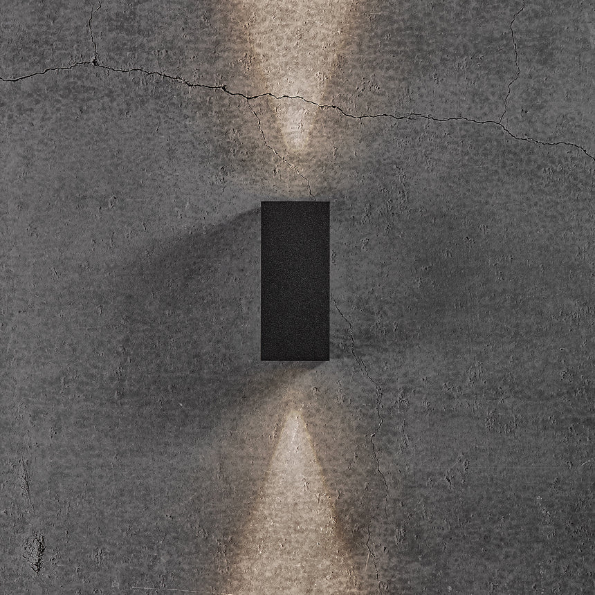 Asbol Kubi LED Up & Down Wall Light, Black