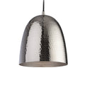 Hammered Metal Pendant Light, Nickel