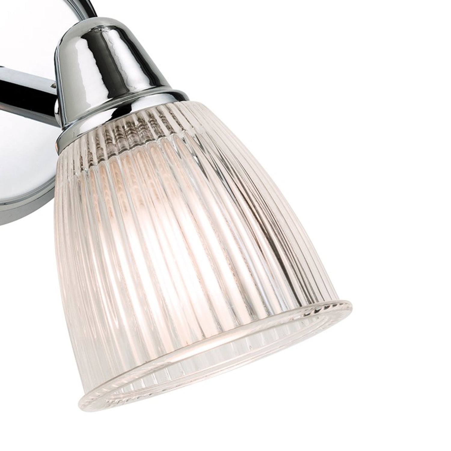 Barlow Ribbed Glass Bathroom Wall Light with Pull Switch IP44 Lampsy