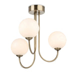 Bodel 3 Globe Semi-Flush Ceiling Light