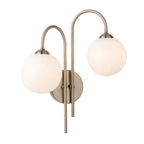 Bodel Twin Globe Wall Light, Antique Bras