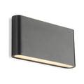 Brecon Slim LED Up & Down Wall Light in graphite, angled view