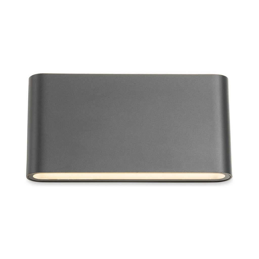 Brecon Slim LED Up & Down Wall Light in graphite, front view