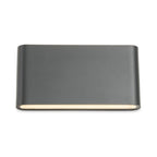Brecon Slim LED Up & Down Wall Light in graphite, front view