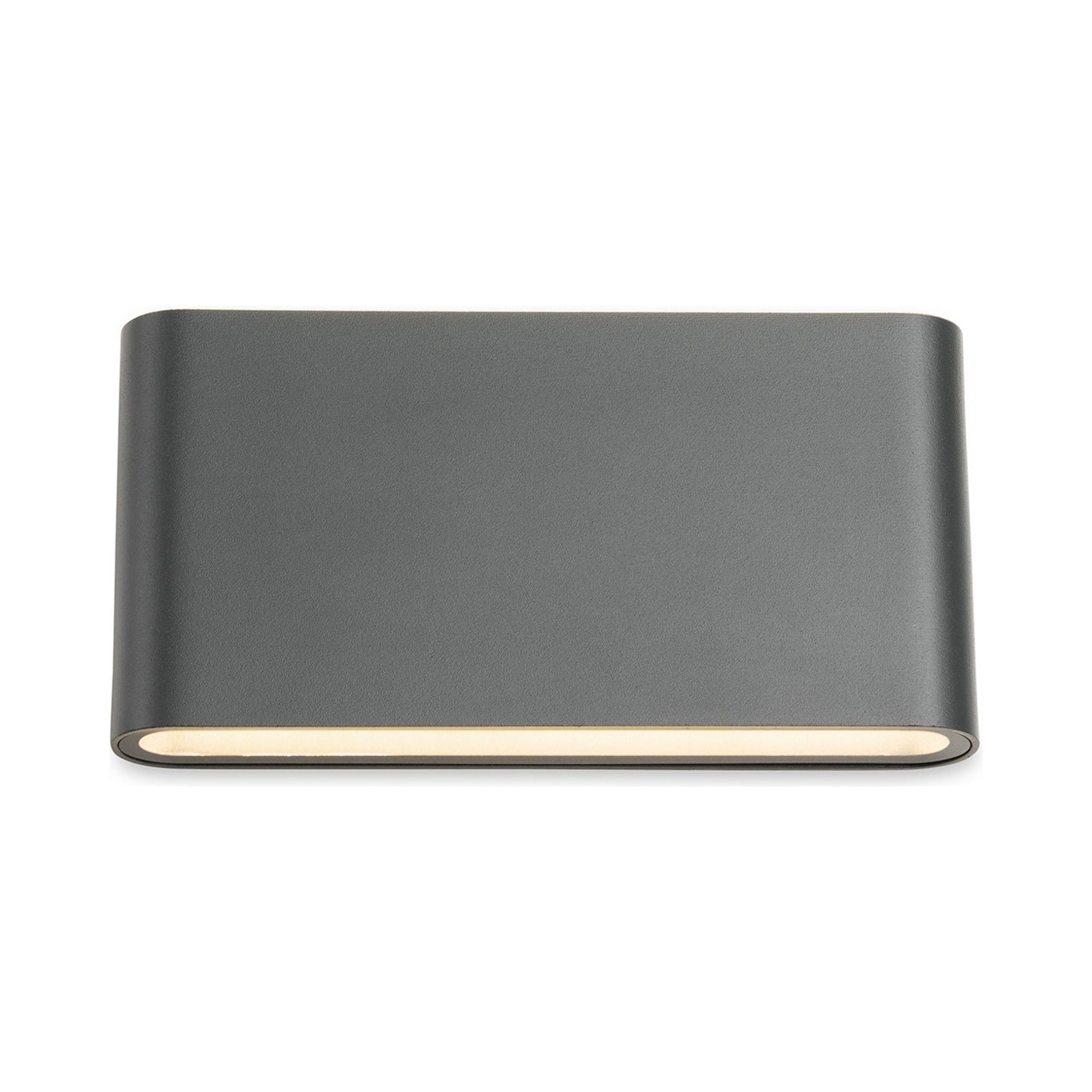 Brecon Slim LED Up & Down Wall Light in graphite, front view