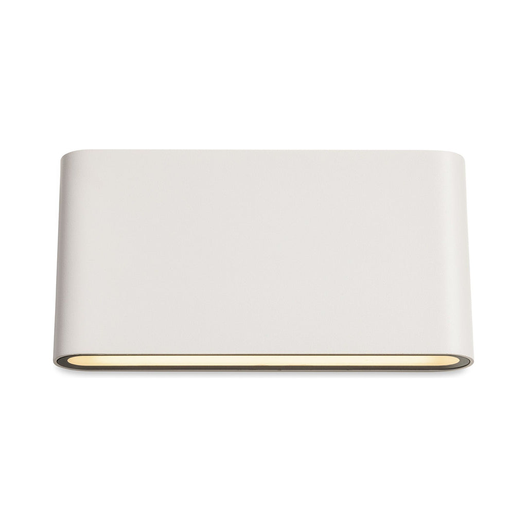 Brecon Slim LED Up & Down Wall Light in white, front view