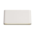Brecon Slim LED Up & Down Wall Light in white, front view