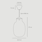 Raito 22 Oval Pendant Light