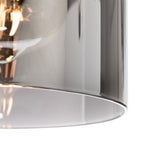 Detail of the smoked glass shade on the Elden Smoked Glass Pendant