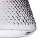 Close-up of the dimpled smoked glass texture on the Elin Dimpled Glass Pendant