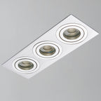 Ezra Adjustable Triple Rectangle Downlight, Silver