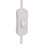 Close-up of the in-line cord switch on the Fenwick Swing Arm Plug-In Wall Light
