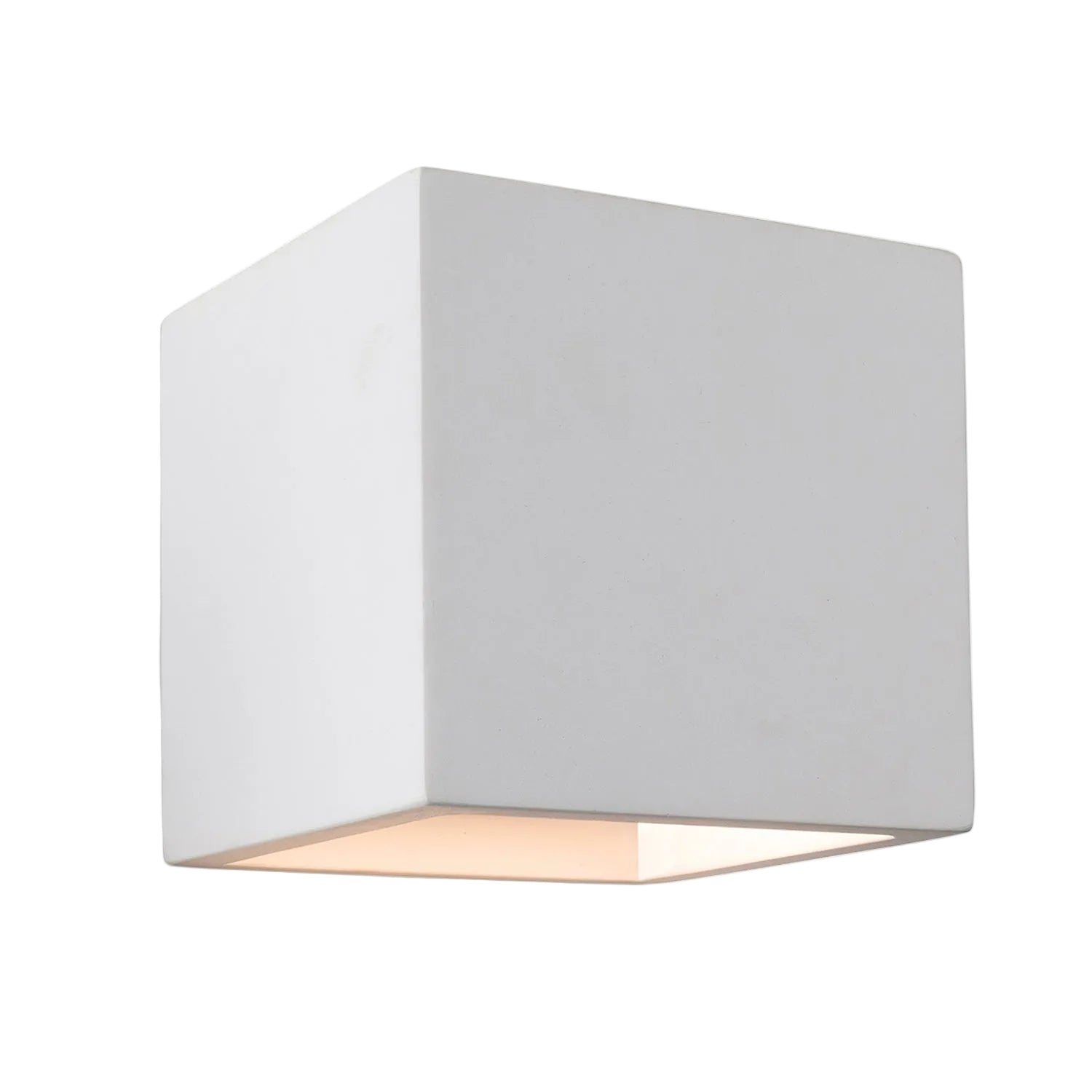 Arlo Paintable Plaster Up & Down Cube Wall Light
