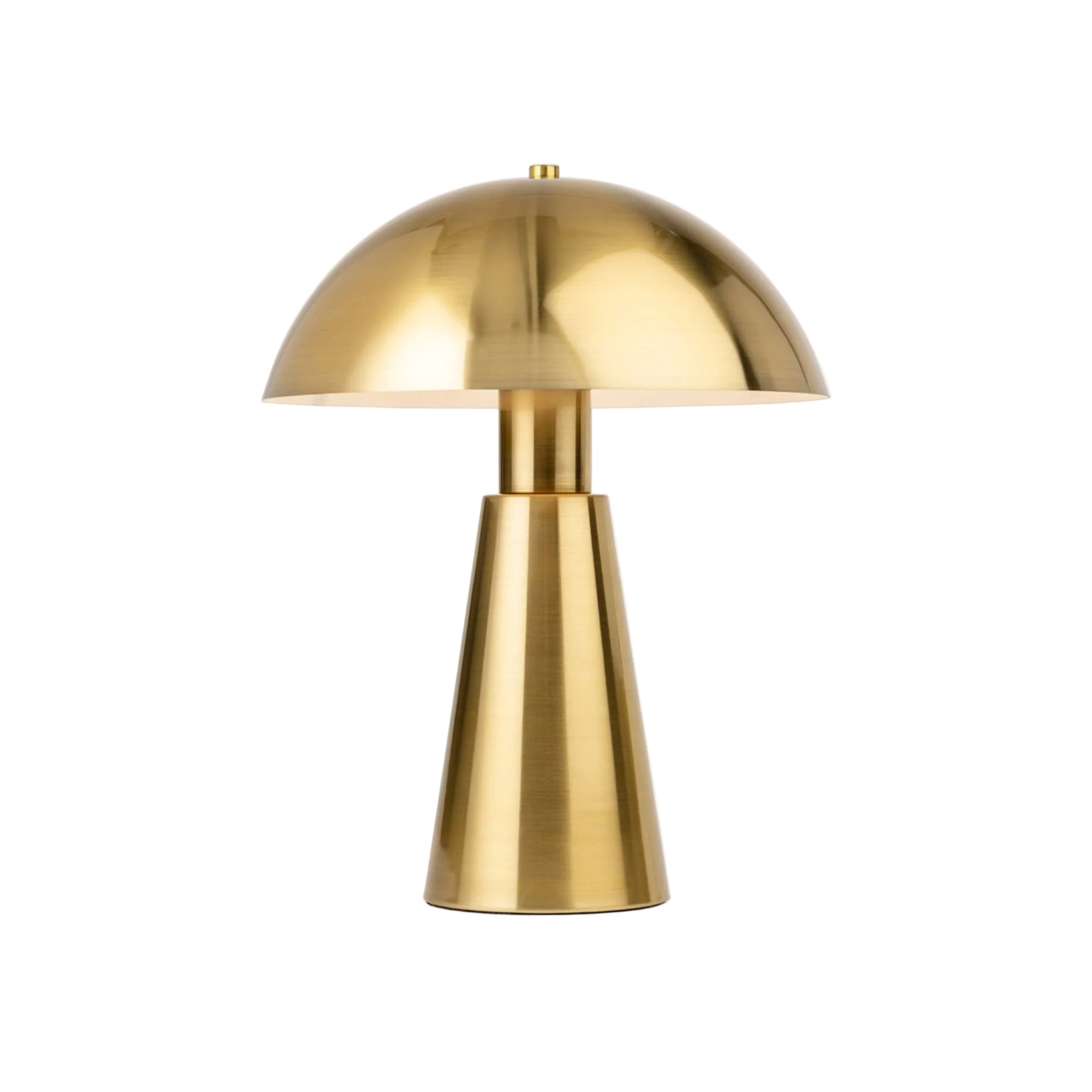 Halden Dome Table Lamp in brushed brass, angled view
