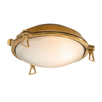 Portside Outdoor Bulkhead Light, Solid Brass/Frosted Glass