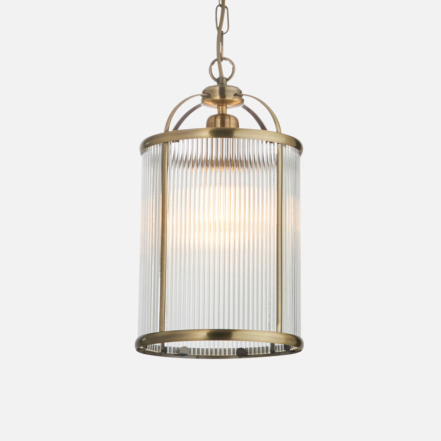 Lambeth Pendant Light, Ribbed Glass