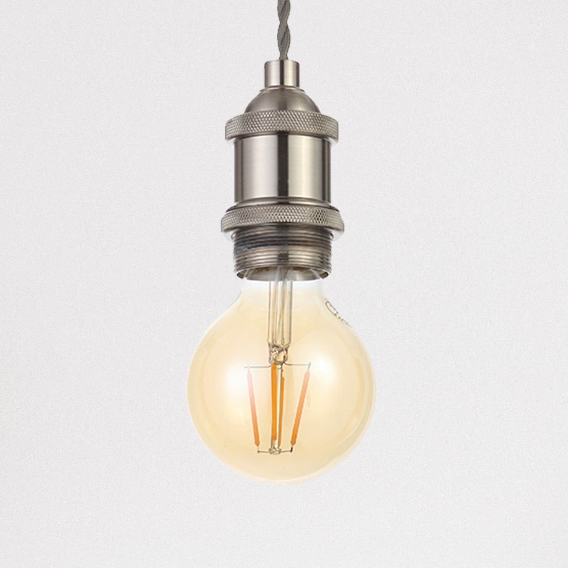 Lampsy Lumit Edison Pendant Light - Satin Nickel-Lampsy