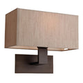 Loden Wall Light, Bronze/Oyster Shade