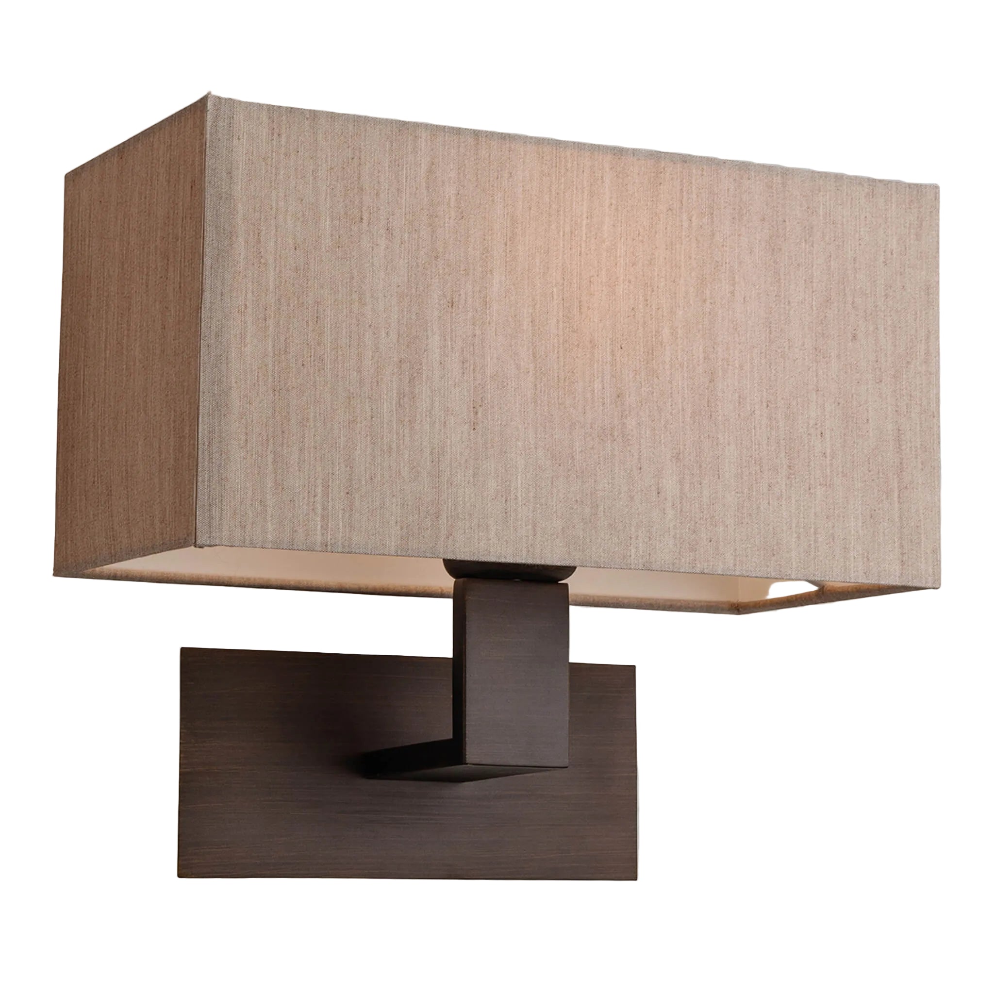 Loden Wall Light, Bronze/Oyster Shade