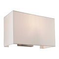 Mai Flush Shaded Wall Light in brushed steel