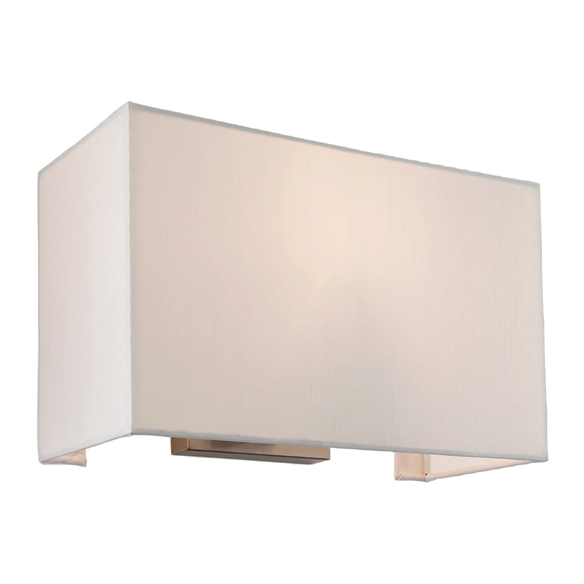 Mai Flush Shaded Wall Light in brushed steel