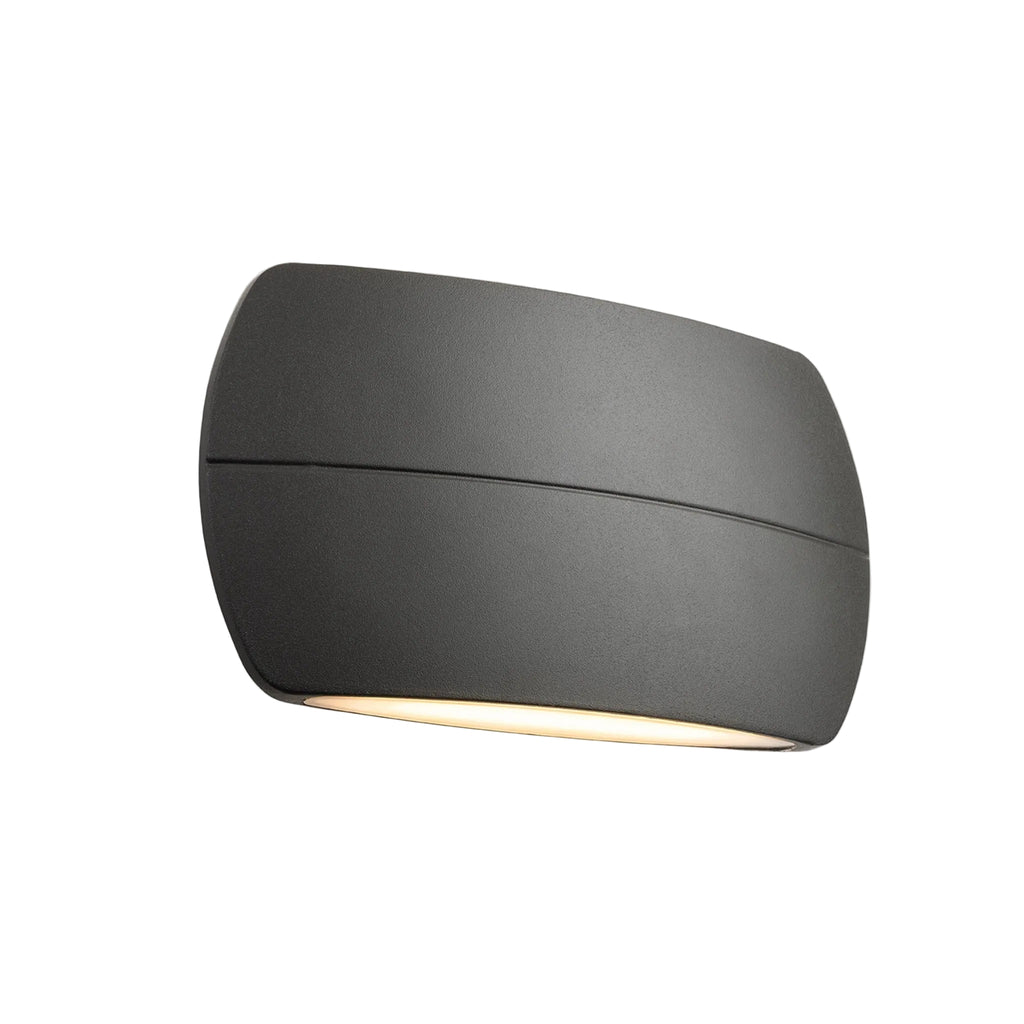 Nairn Curved LED Up & Down Wall Light in graphite