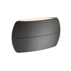 Nairn Curved LED Up & Down Wall Light in graphite, angled view