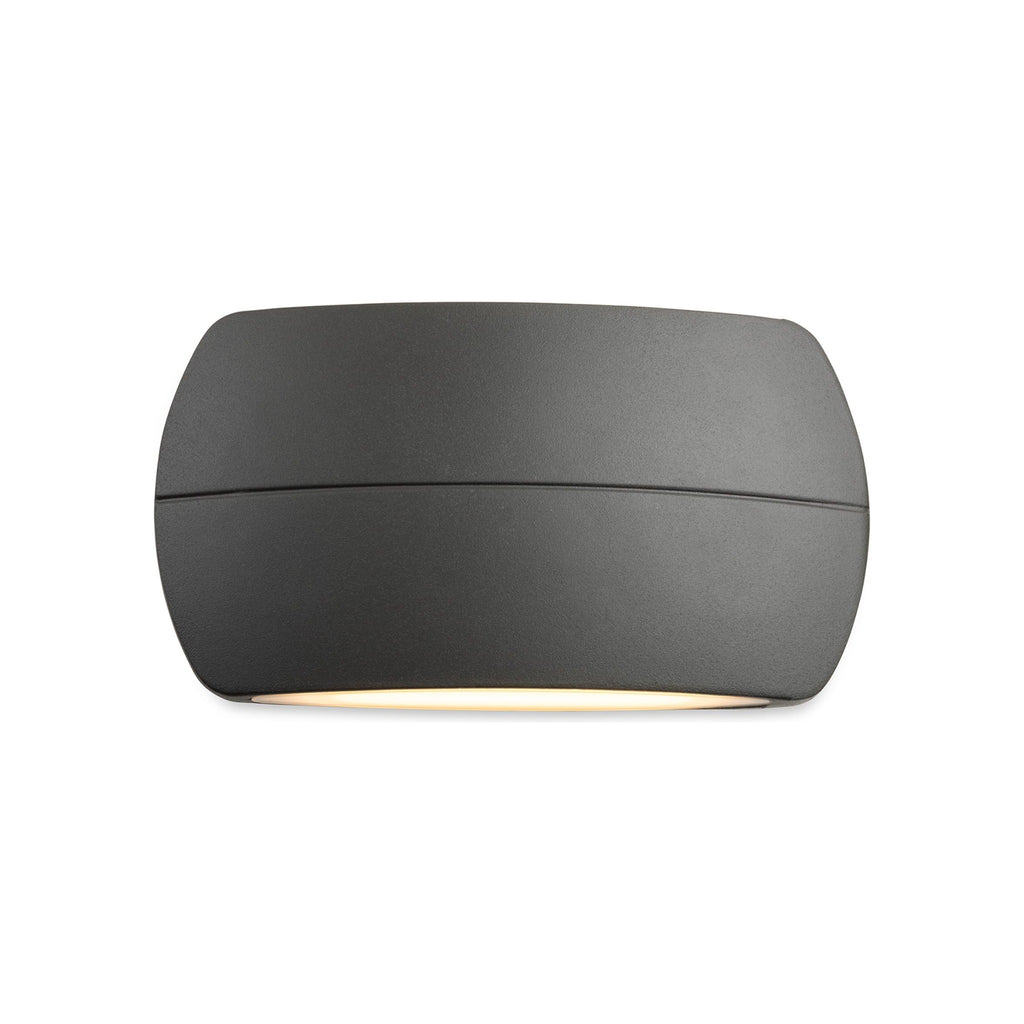 Nairn Curved LED Up & Down Wall Light in graphite, front view