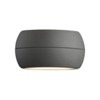 Nairn Curved LED Up & Down Wall Light in graphite, front view