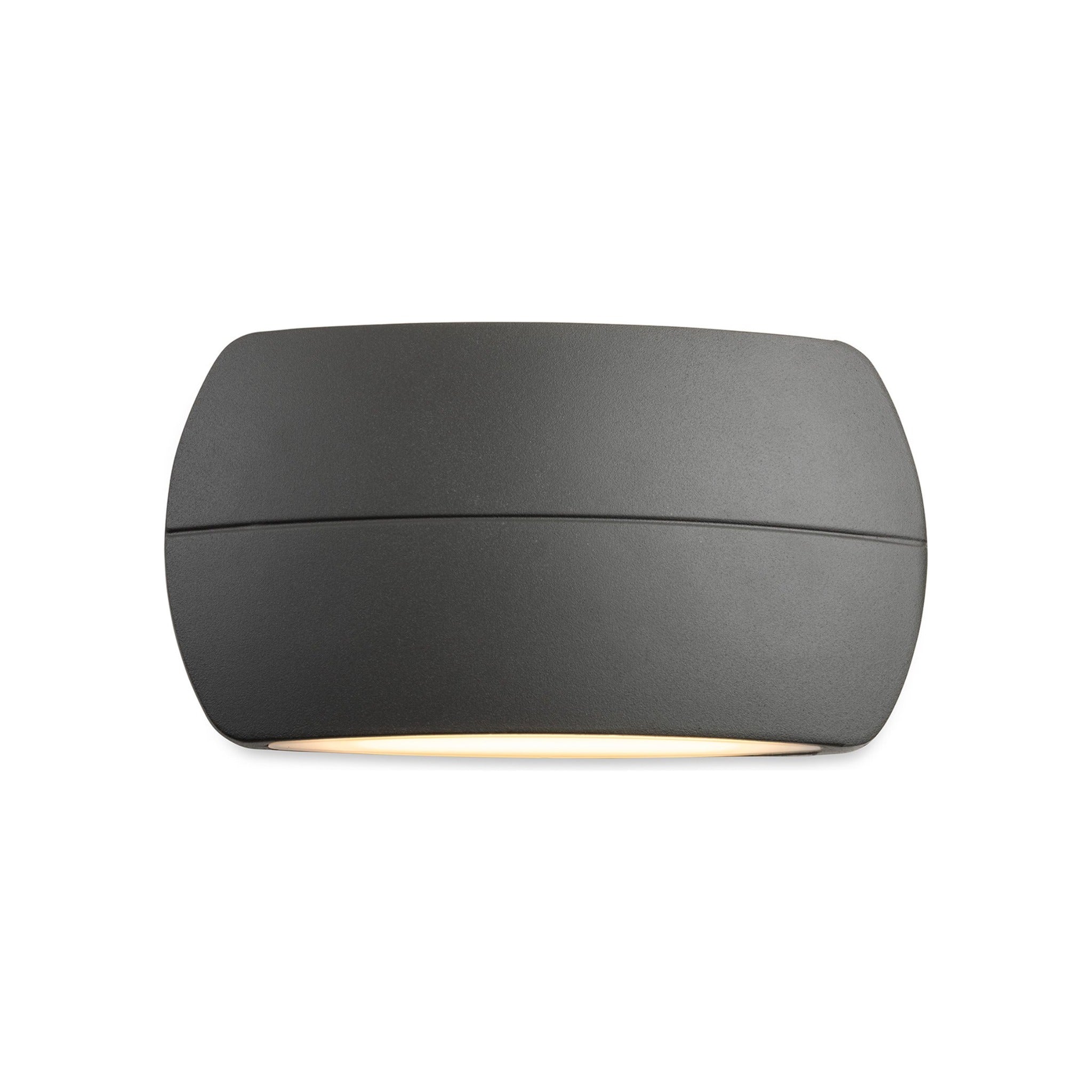 Nairn Curved LED Up & Down Wall Light in graphite, front view