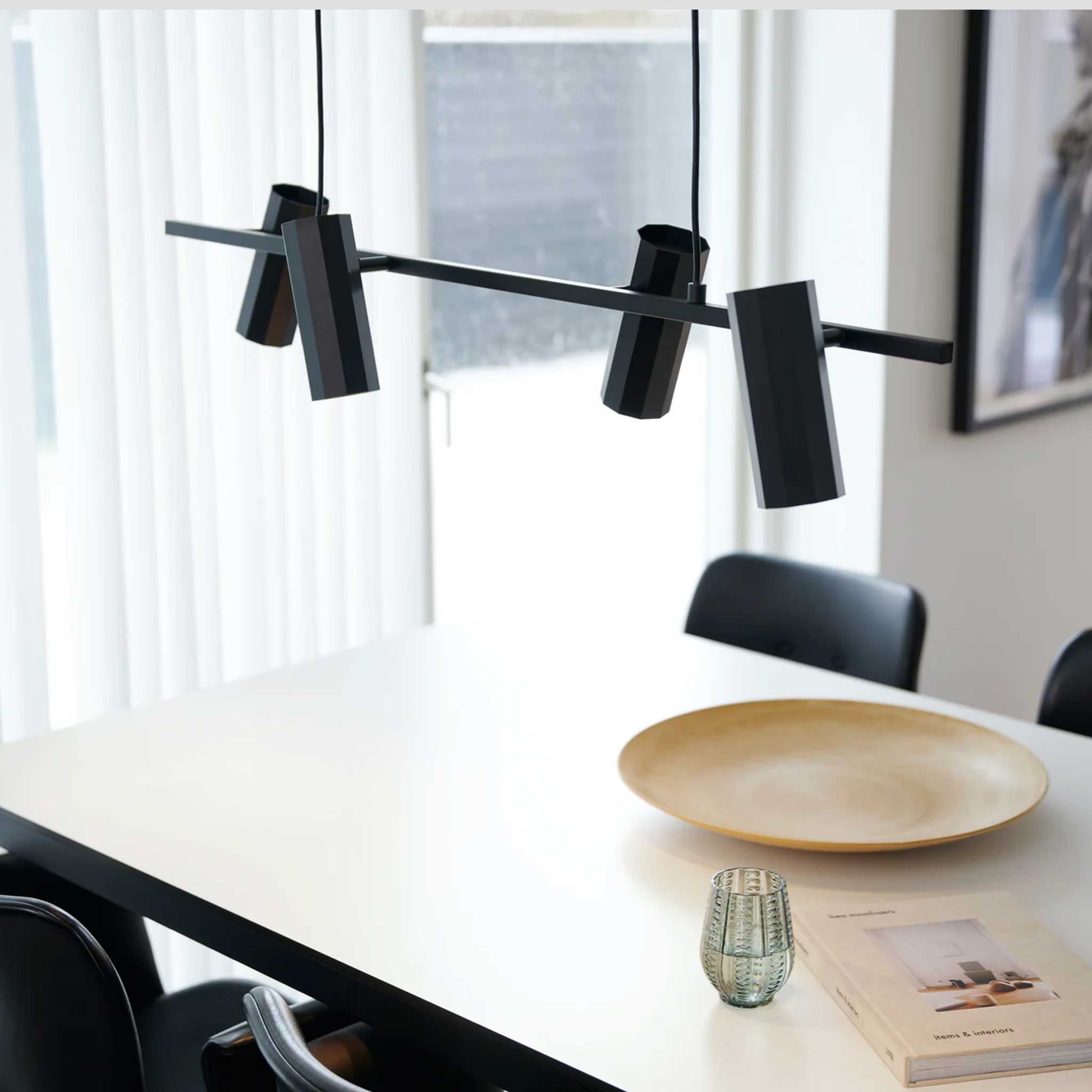 Alanis 4-Light Island Pendant, Black