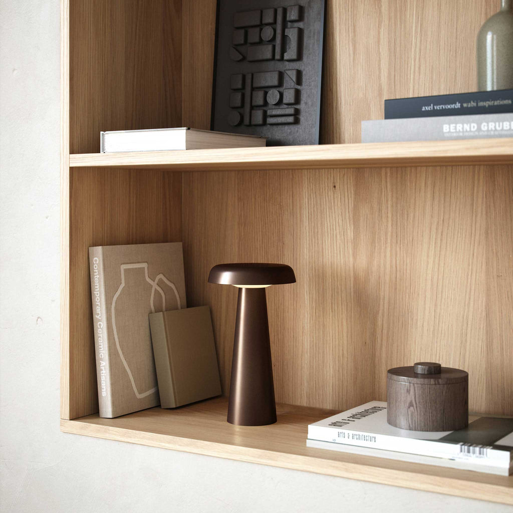 Arcello Rechargeable Table Lamp, Burnished Brass