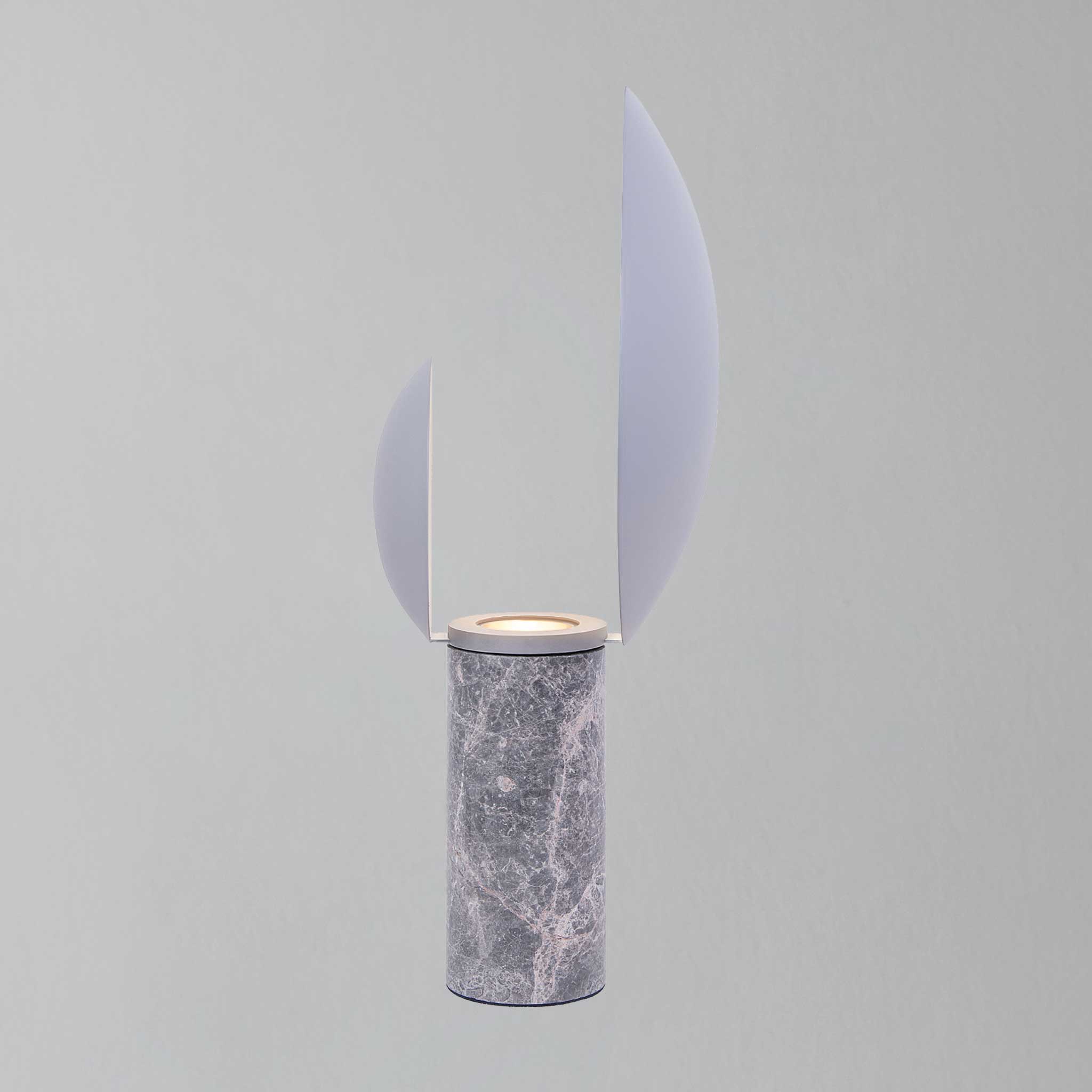 Cache Marble Table Lamp, Grey