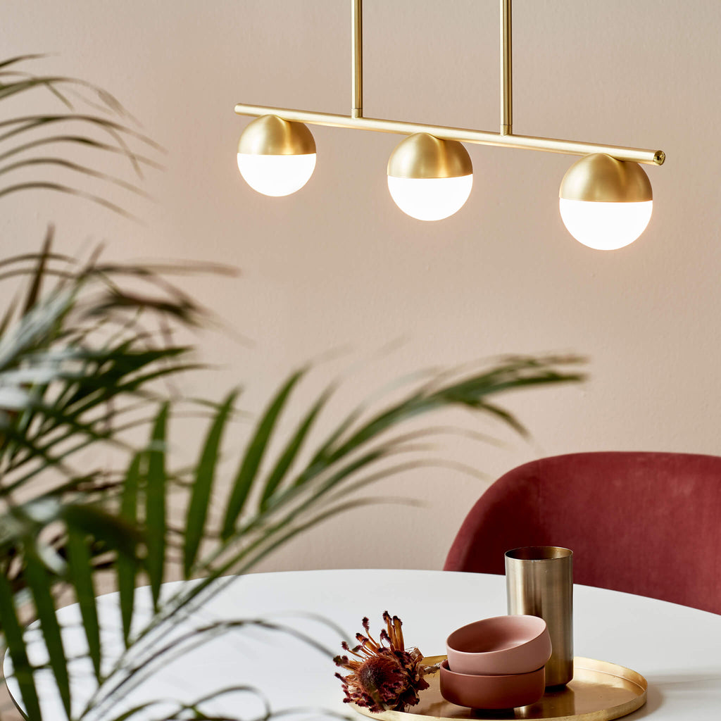 Nordlux Contina 3 Light Island Pendant Light - Brass-Lampsy