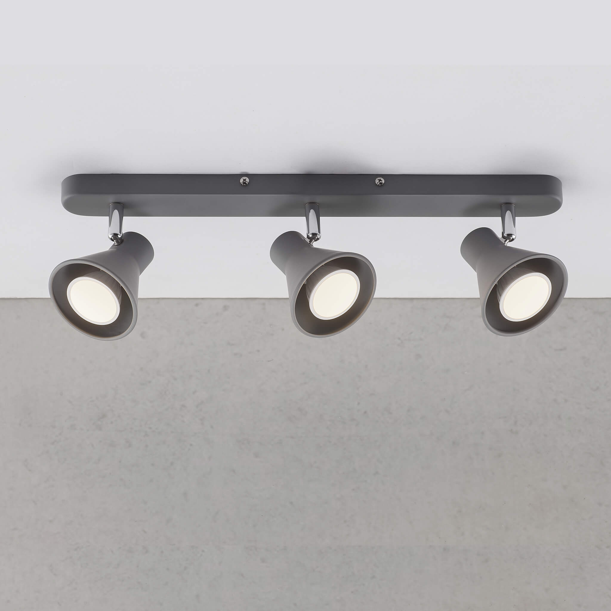 Nordlux Eik 3 Light Spotlight Bar - Grey-Lampsy