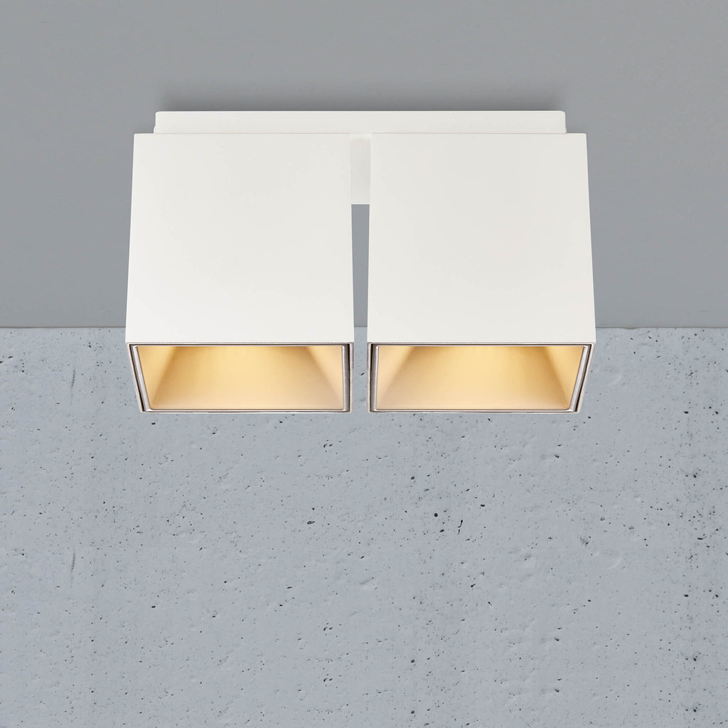 Ethan Square 2 Spot Surface Mount Downlight, White