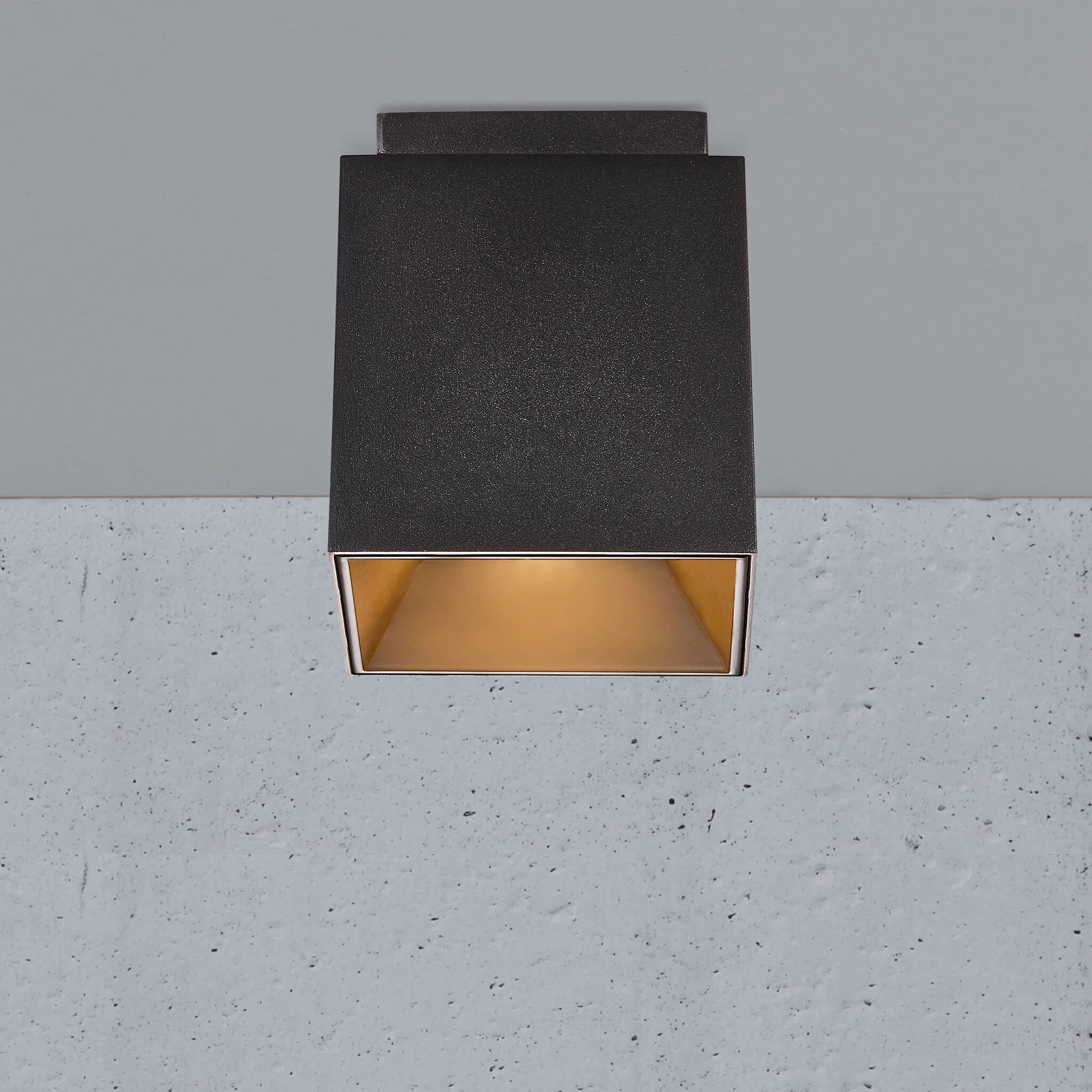 Ethan Square Surface Mount Downlight, Black
