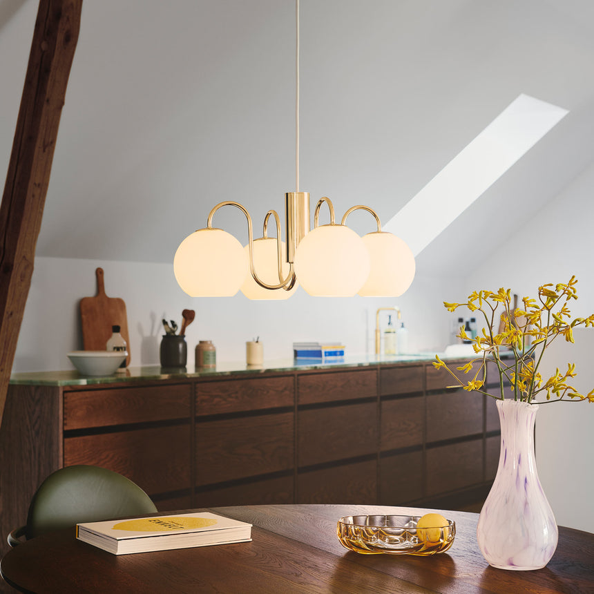 Franca 3 Light Pendant Chandelier - Brass