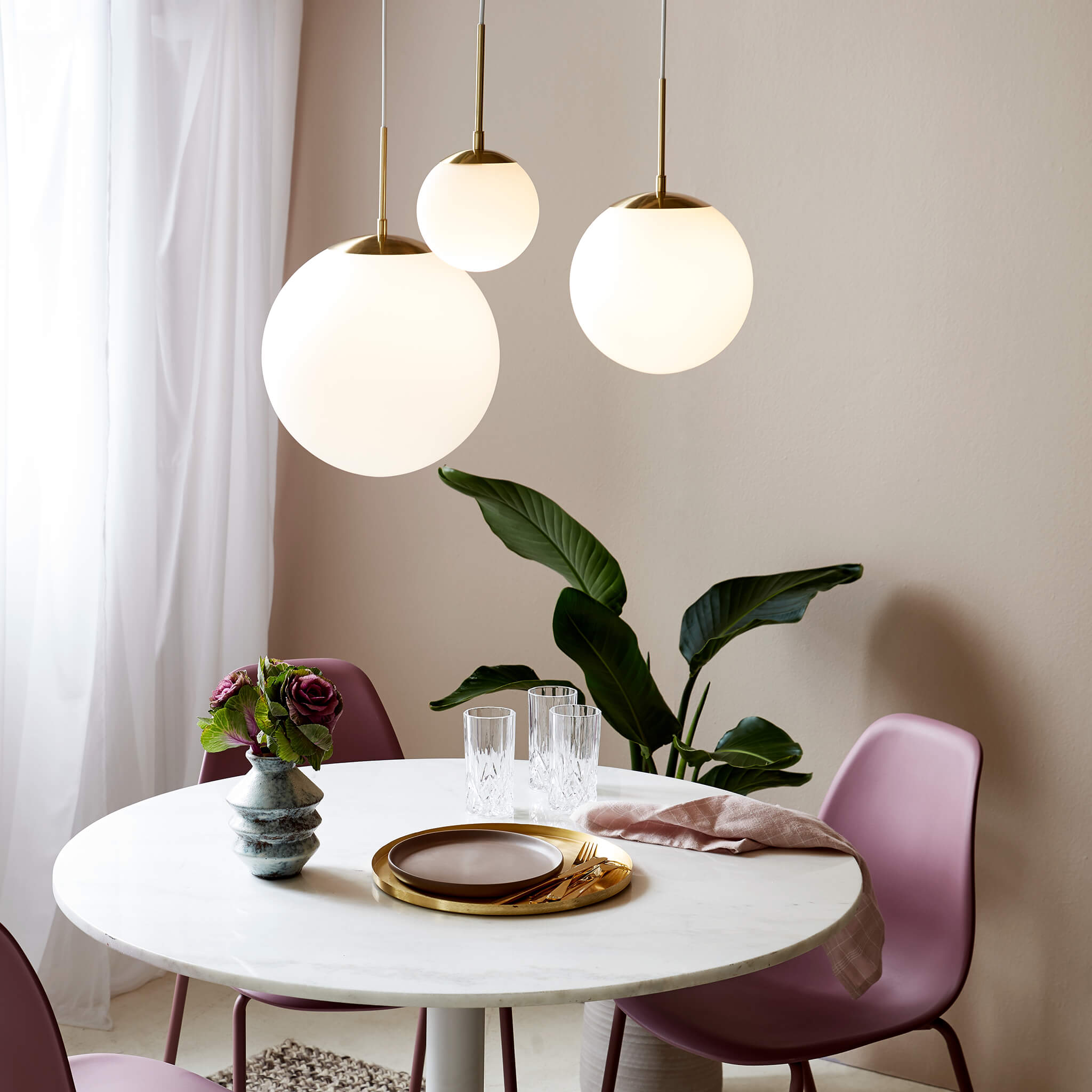 Opaque globe pendant light cheap