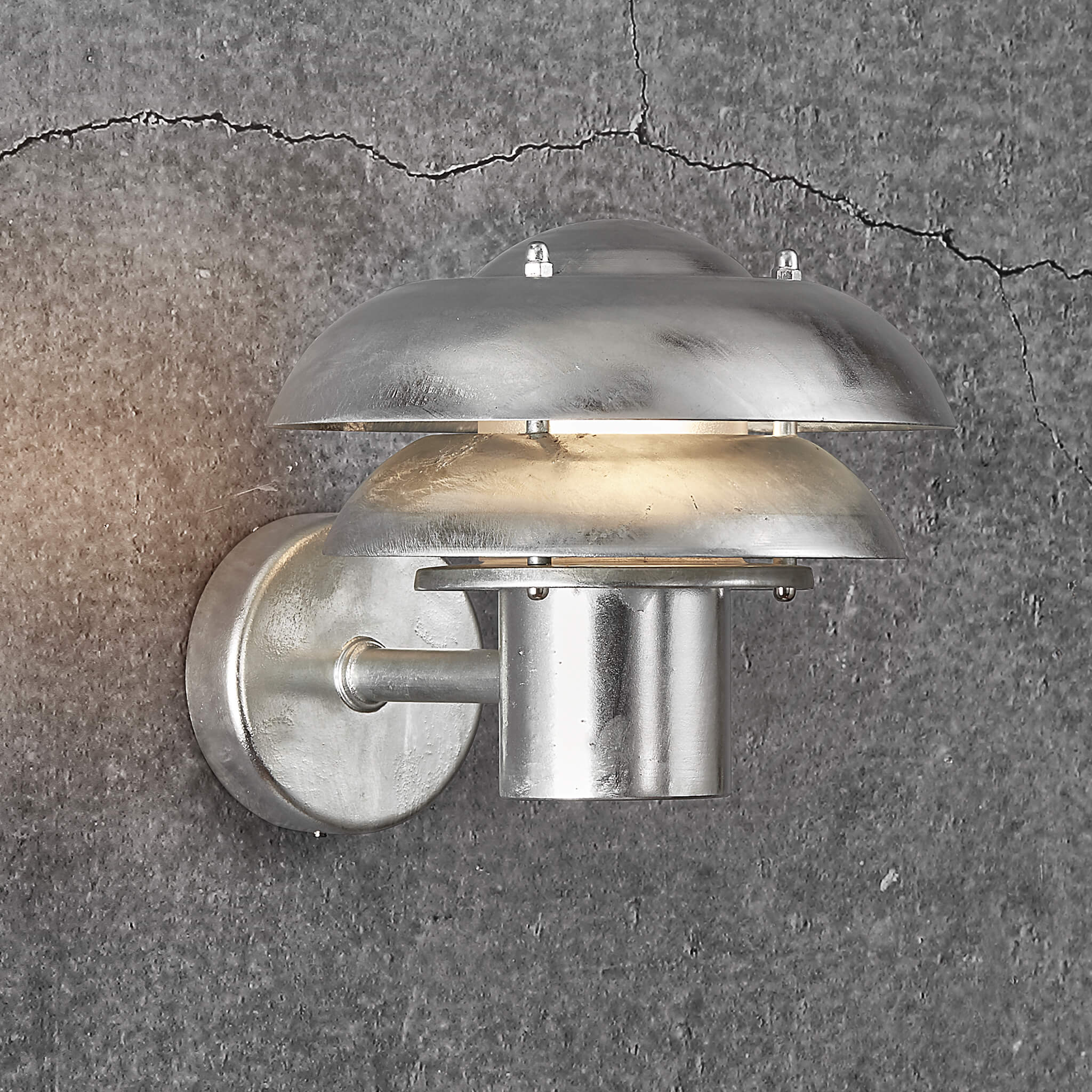Kurnos 20 Wall Light, Galvanised