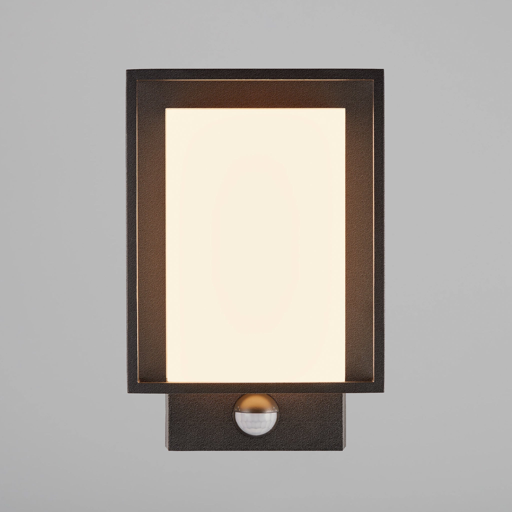 Nestor Sensor LED Outdoor Wall Light, Black/Opal