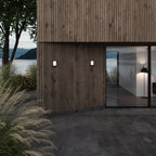 Nestor Sensor LED Outdoor Wall Light, Black/Opal