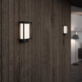 Nestor Sensor LED Outdoor Wall Light, Black/Opal