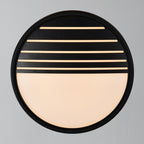 Oliver Round LED Outdoor Light, Black/Opal