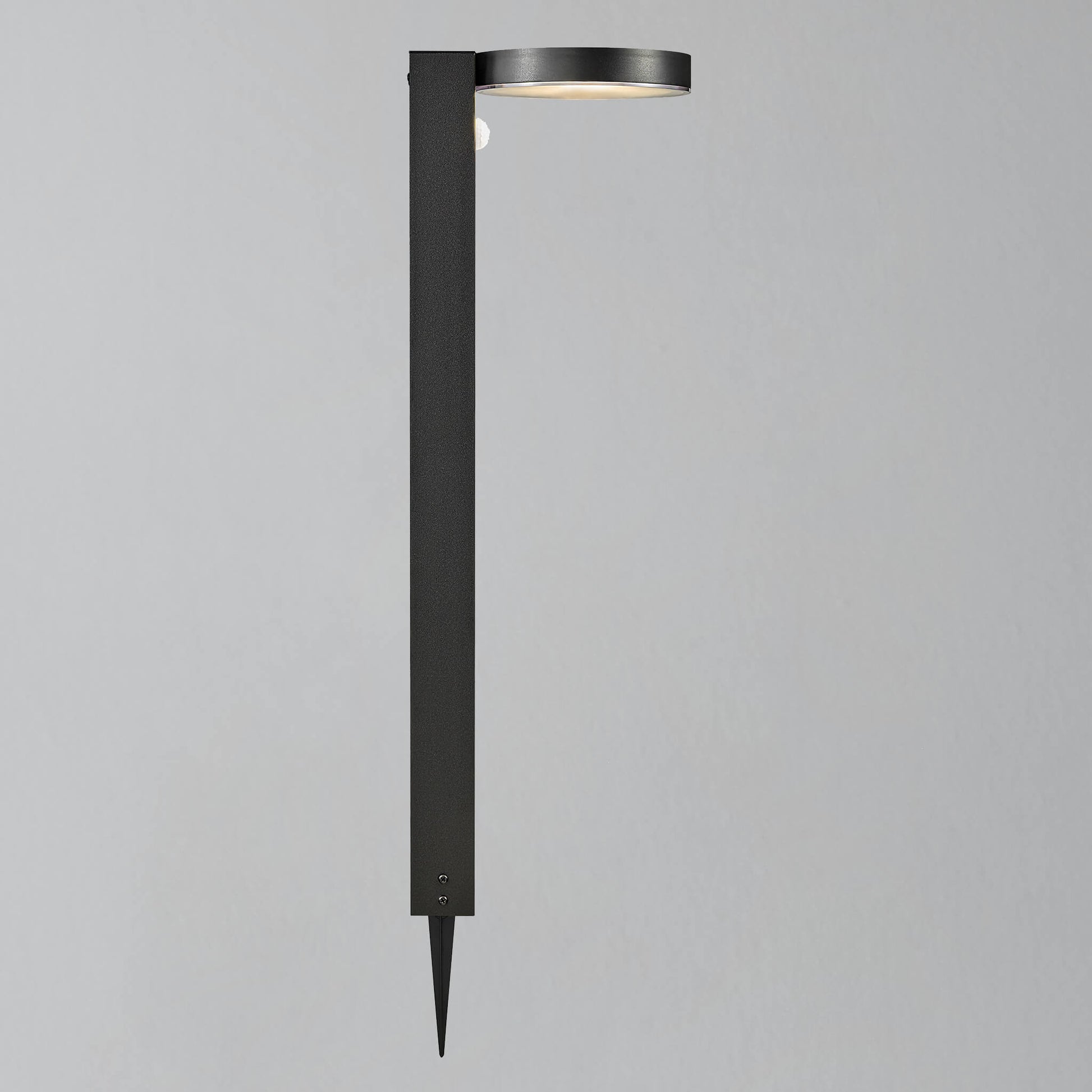 Rica Round Garden LED Solar Spike Light, Black